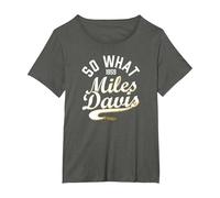 Miles Davis, So What Collegiate Script, 1959 T-Shirt, Femme Grandes Tailles, Asphalte, 4X