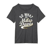 Miles Davis, So What Collegiate Script, 1959 T-Shirt, Femme Grandes Tailles, Chiné Foncé, 4X