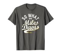 Miles Davis, So What Collegiate Script, 1959 T-Shirt, Homme, Asphalte, XXL