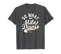 Miles Davis, So What Collegiate Script, 1959 T-Shirt, Homme, Chiné Foncé, M