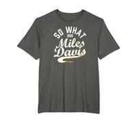 Miles Davis, So What Collegiate Script, 1959 T-Shirt, Homme Grandes Tailles, Asphalte, 3X Tall
