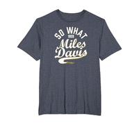 Miles Davis, So What Collegiate Script, 1959 T-Shirt, Homme Grandes Tailles, Bleu Chiné, 5X Tall