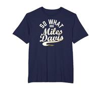 Miles Davis, So What Collegiate Script, 1959 T-Shirt, Homme Grandes Tailles, Bleu Marine, 4X Tall