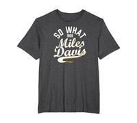 Miles Davis, So What Collegiate Script, 1959 T-Shirt, Homme Grandes Tailles, Chiné Foncé, 3X Tall