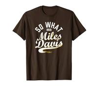 Miles Davis, So What Collegiate Script, 1959 T-Shirt, Homme, Marron, 3XL