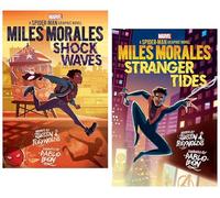 Miles Morales: A Spider-Man Graphic Novels by Justin A. Reynolds Illustrated 2 Books Collection Set (Shock Waves & Stranger Tides)