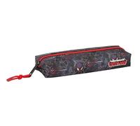 Miles Morales - Trousse rectangulaire pour Enfant, idéale pour Les Enfants d'âge Scolaire, Confortable et Polyvalente, qualité et résistance, 22 x 7 x 40 cm