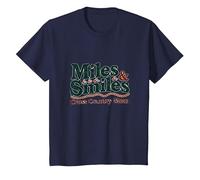 Miles & Smiles : supportrice de Cross Country Mom Running T-Shirt, Enfant, Bleu Marine, 3 Ans