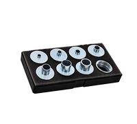 Milescraft 1228 Jeu de douilles en métal - 11 pièces - Guide de gabarit de routeur - Compatible avec les sous-bases de routeur de style Porter - Universel