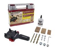 Milescraft 1333 Kit de gabarit de cheville à centrage automatique avec 3 tailles de bagues métalliques (0,6 cm, 1,6 cm, 0,9 cm), Kit complet de gabarit de cheville avec tous les accessoires