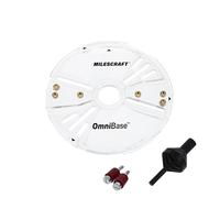 Milescraft 6202 Omni Base - Plaque de base universelle de 17,8 cm, ailes de montage réglables à n'importe quel routeur, design transparent améliore la visibilité, comprend des broches de centrage et