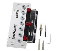 Milescraft Gabarit d'étagère 1343 - Créer des trous de fixation de 5 mm pour étagères - Espacement standard de 32 mm - Gabarit d'étagère avec deux forets