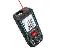 MiLESEEY 50M Télémètre Laser, Mètre Laser avec 2 Niveaux à Bulle, précision de±2mm, écran LCD rétroéclairé et Mode pythagore, Mesure la Distance, la Surface et Le Volume (D5T-50M)