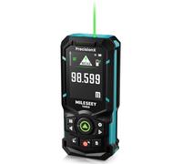 MiLESEEY S50 Mètre Laser à Faisceau Vert 120m, Mesureur Distance Laser, Écran Rétroéclairé 2.4", Fonction P2P, 18 Modes, Alignement Latéral, pour Intérieur & Extérieur