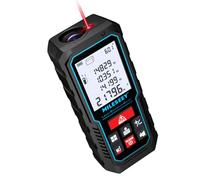 MiLESEEY Telemetre Laser 120M avec Niveau Électronique Amélioré, Précision +/- 2 mm, Mesure de Distance Longueur/Hauteur/Surface, 2''LCD Rétroéclairage, Fonction Muet, Batterie Incluse
