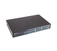 Milesight Switch PoE industriel 400 W | Switch Ethernet PoE+ 24 ports pour réseaux industriels MS-S0224-GL
