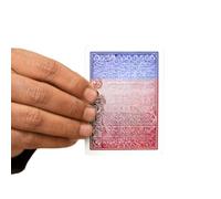 MilesMagic Carte de magicien à changement de couleur | Carte illusion de gros plan très visuel | pour la magie de rue ou les tours de magie sur scène | 1 seule carte (rouge à bleu)