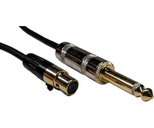 Milestock Câble connecteur 4 broches TA4F vers 1/4" compatible avec Shure WA302 T1 UT1 SC1 BLX1 PG1 PGX1 GLXD1 QLXD1 SLX1 LX1 ULX1 UC1 UR1 UR1M U1 BLX FP SLX ULX-S UHF-R PGX-S D GLX-D AA. émetteur