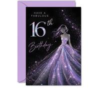 Milestone Carte d'anniversaire 16 ans scintillante pour un seize ans