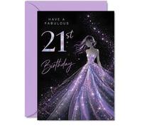 Milestone Carte d'anniversaire 21 ans Motif glamour
