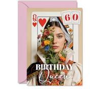 Milestone Carte d'anniversaire 60 ans Motif Reine de cœurs