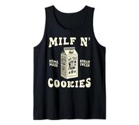 Milf Cookies Milk Homemade Baked Fresh Funny Adult Humor Débardeur