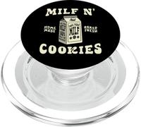 Milf Cookies Milk Homemade Baked Fresh Funny Adult Humor PopSockets PopGrip pour MagSafe