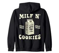 Milf Cookies Milk Homemade Baked Fresh Funny Adult Humor Sweat à Capuche
