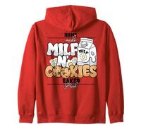 Milf Cookies Milk Homemade Baked Fresh Funny Adult Humor Sweat à Capuche