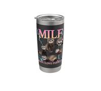 MILF Man I Love Ferrets Funny Ironic Acronym Joke Gobelet isotherme en acier inoxydable double paroi