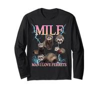 Milf Man I Love Ferrets Funny Ironic Acronym Joke Manche Longue