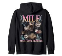 Milf Man I Love Ferrets Funny Ironic Acronym Joke Sweat à Capuche
