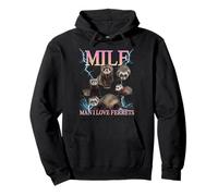 Milf Man I Love Ferrets Funny Ironic Acronym Joke Sweat à Capuche