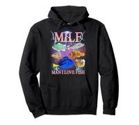 Milf Man I Love Fish Funny Ironic Acronym Joke Sweat à Capuche