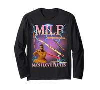 Milf Man I Love Flutes Funny Ironic Acronym Joke Manche Longue