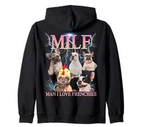 Milf Man I Love Frenchies Funny Ironic Acronym Joke Sweat à Capuche