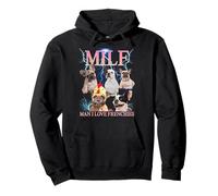Milf Man I Love Frenchies Funny Ironic Acronym Joke Sweat à Capuche