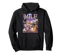 Milf Man I Love Furballs Funny Ironic Acronym Joke Sweat à Capuche