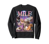 Milf Man I Love Furballs Funny Ironic Acronym Joke Sweatshirt