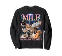 Milf Man I Love Furballs Funny Ironic Acronym Joke Sweatshirt