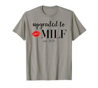 Milf Shirts for Women Soon to Be Mom Upgraded to Milf 2025 T-Shirt