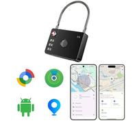 MiLi Cadenas de valise intelligent avec tracker, cadenas de voyage homologué TSA, compatible avec iOS Localiser & Google Localiser App, cadenas à combinaison pour valise, sac à dos et étui pour arme