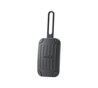 MiLi Étiquette de Bagage en Silicone avec Tracker, Double système (iOS/Android) localisateur pour Valise, Sac de Voyage, Sac à Dos, Compatible avec iOS Localiser et Google Localiser App, Noir