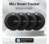 MiLi Mitag Go - traceur GPS Android, 1 à 4 pièces, Compatible avec Google Find Hub (Android uniquement), recherche de portefeuille de clé, étiquette Anti-perte Black-3pcs