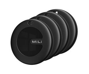 MiLi MiTag Traceur Localisateur D’Objets Bluetooth, Fonctionne avec l’app Google Localiser (Uniquement Android), Batterie Remplaçable, IP67 Imperméable, pour Les clés/Portefeuilles/valises, 4-Pack