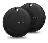 MiLi Mitag Traceur Localisateur D’Objets Bluetooth, Fonctionne avec l’app Localiser (Uniquement iOS), Batterie Remplaçable, IP67 Imperméable, pour Valises/Portefeuilles/Clés/Sacs, Noir