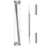 Milia Extracteur de points blancs et lancette professionnel pour le visage - Boucle circulaire à double extrémité et outil à boutons pointus - 2 en 1 pour enlever les points noirs et les imperfections