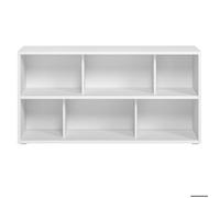 Miliboo - Bibliothèque basse finition bois blanc L140 cm EPURE