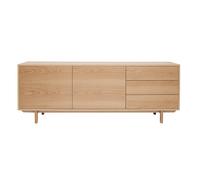 Buffet scandinave en bois clair 2 portes 3 tiroirs L195cm SID