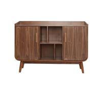 Buffet vintage en bois foncé noyer 2 portes L122 cm HALLEN